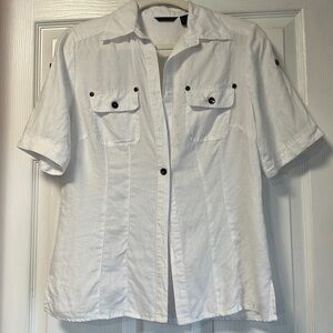 Ecologie 100% Linen Button Down Top Small‎